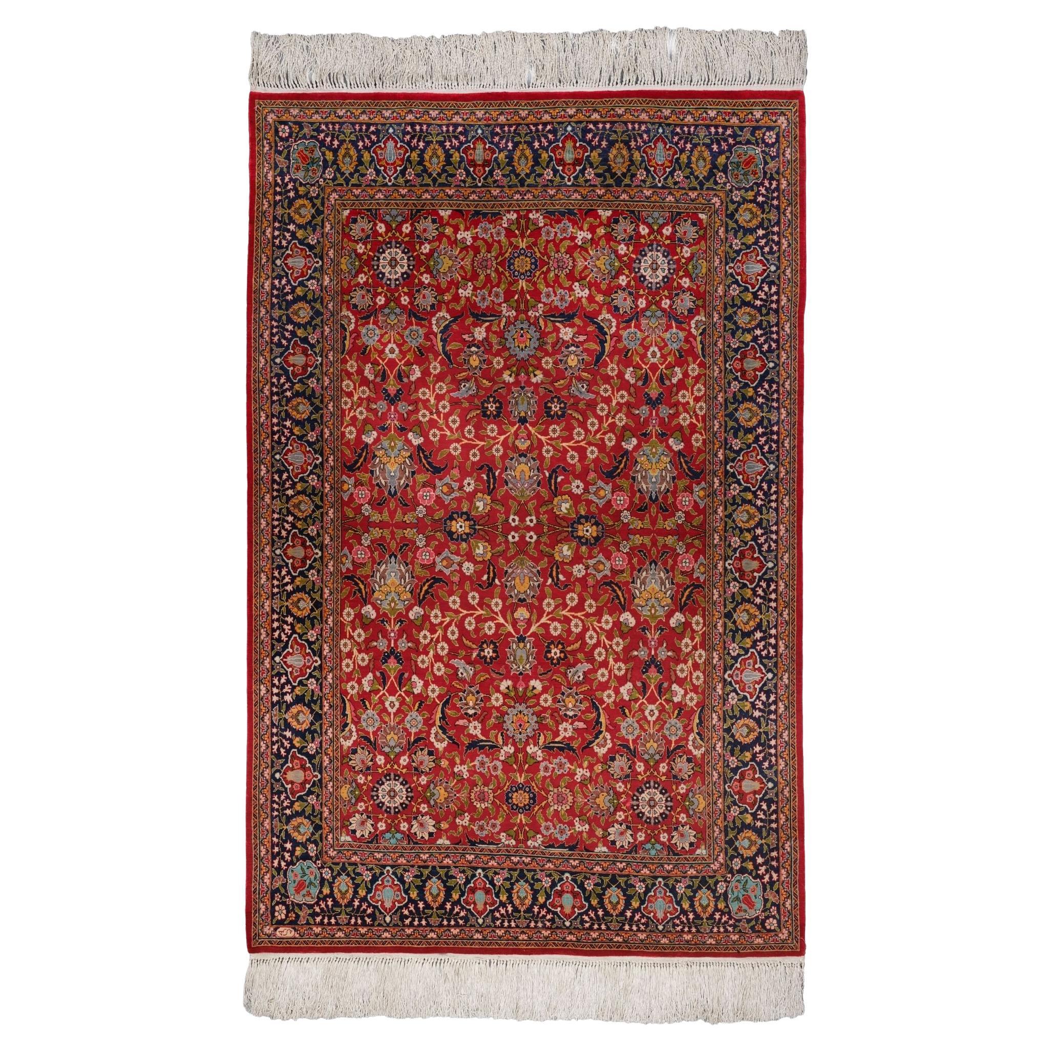 Tappeto antico in seta Hereke - Mid Century Antiques