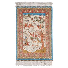 Antique Hereke Silk Rug - Mid 20th Century
