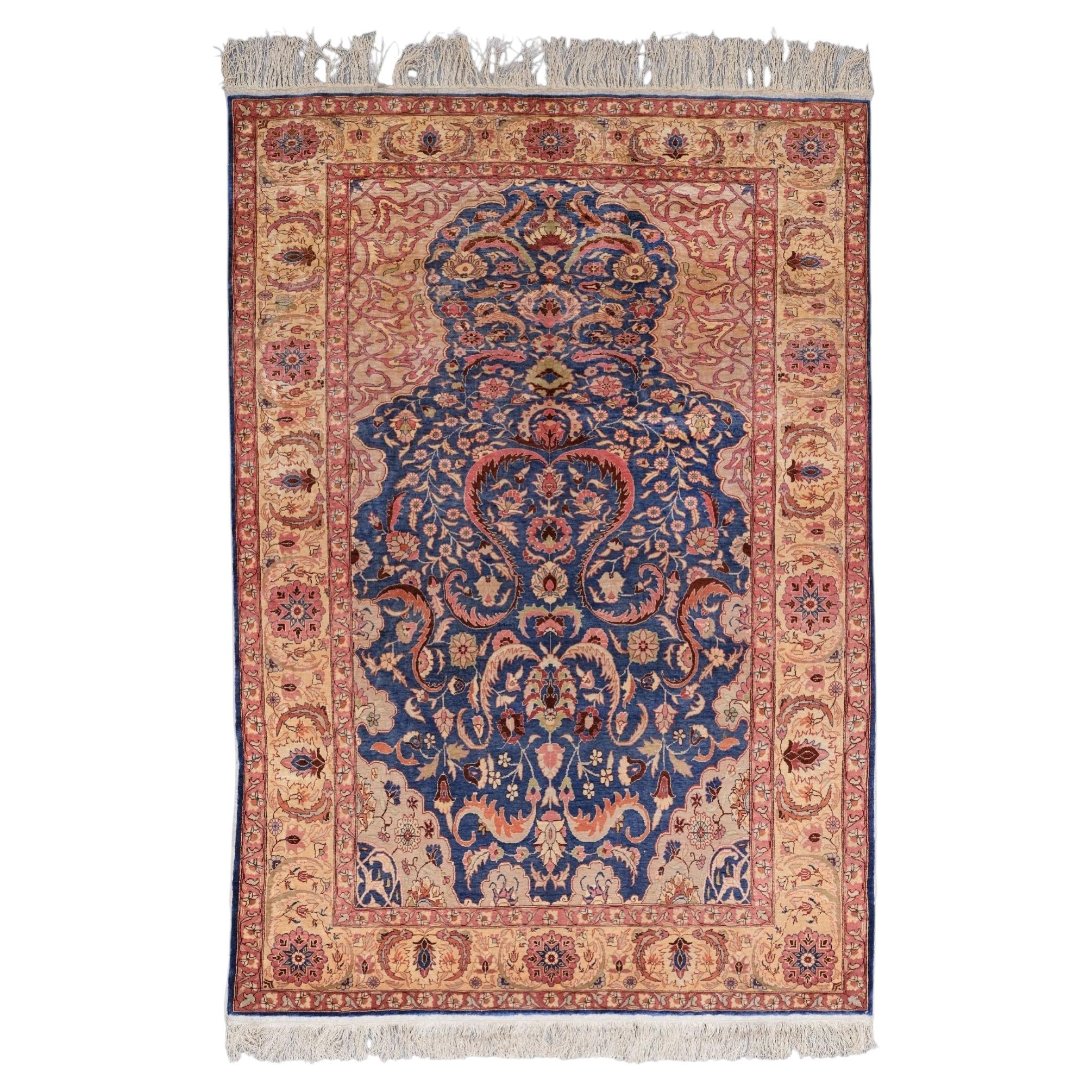 Tappeto antico in seta Hereke - Mid Century Antiques