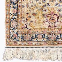 Antique Hereke Silk Rug Period: Mid 20th Century