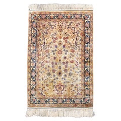 Antique Hereke Silk Rug Period: Mid 20th Century