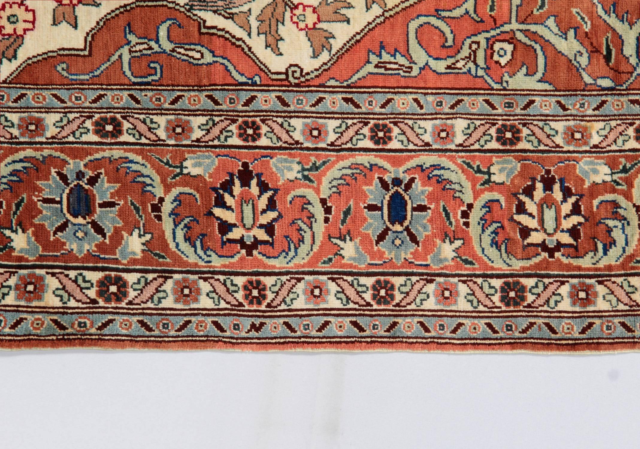 Asian Hereke Silk Rugs, Oriental Rug Design, Hand Made Carpet Rugs for Sale