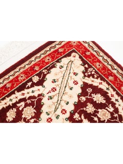 Hereke Wool & Cotton Carpet, Turkish Anatolian Rug, Beige & Khaki Green Colors