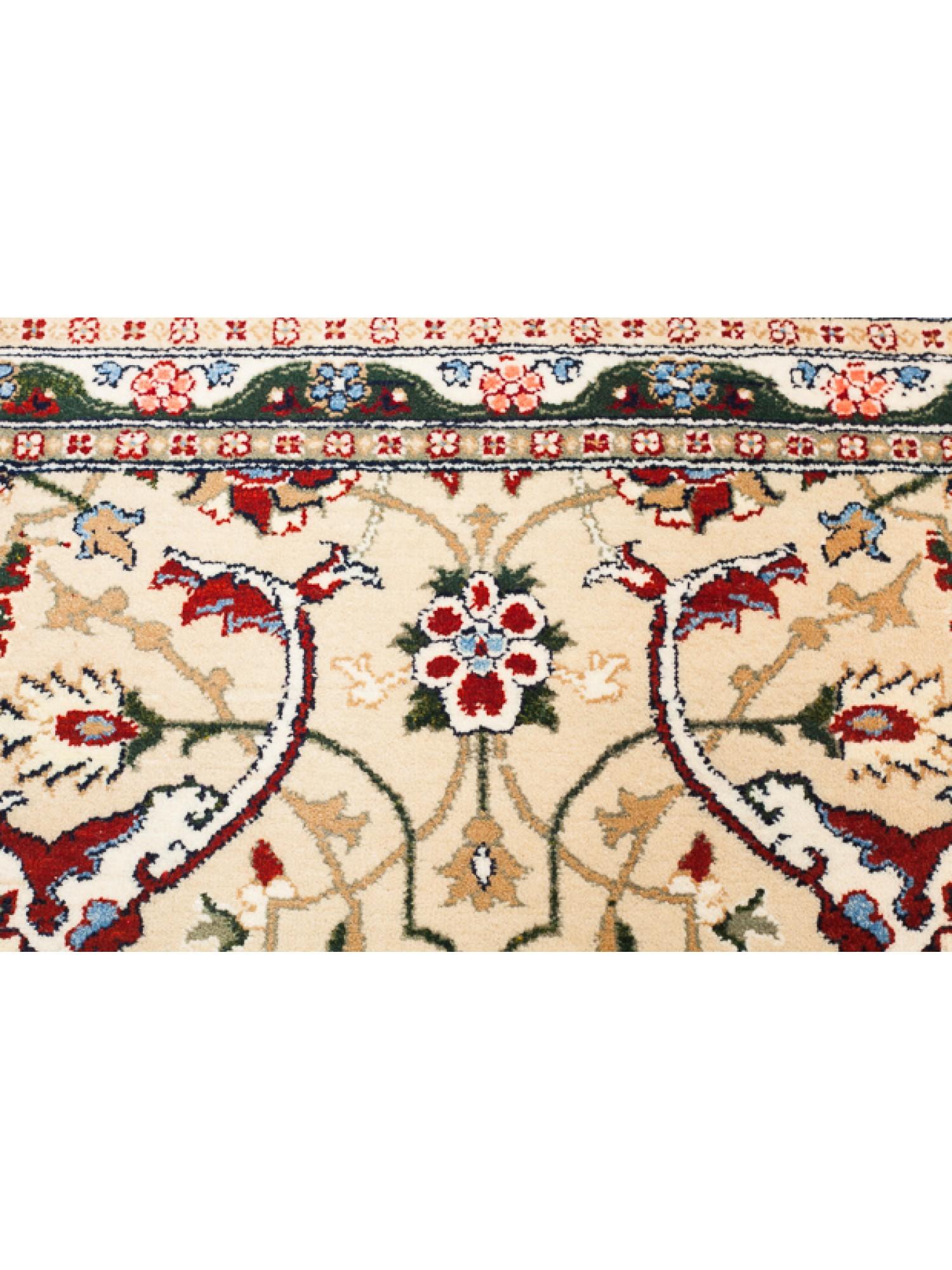 Oushak Hereke Wool & Cotton Carpet - Turkish Anatolian Rug - Beige & Khaki Green Colors For Sale