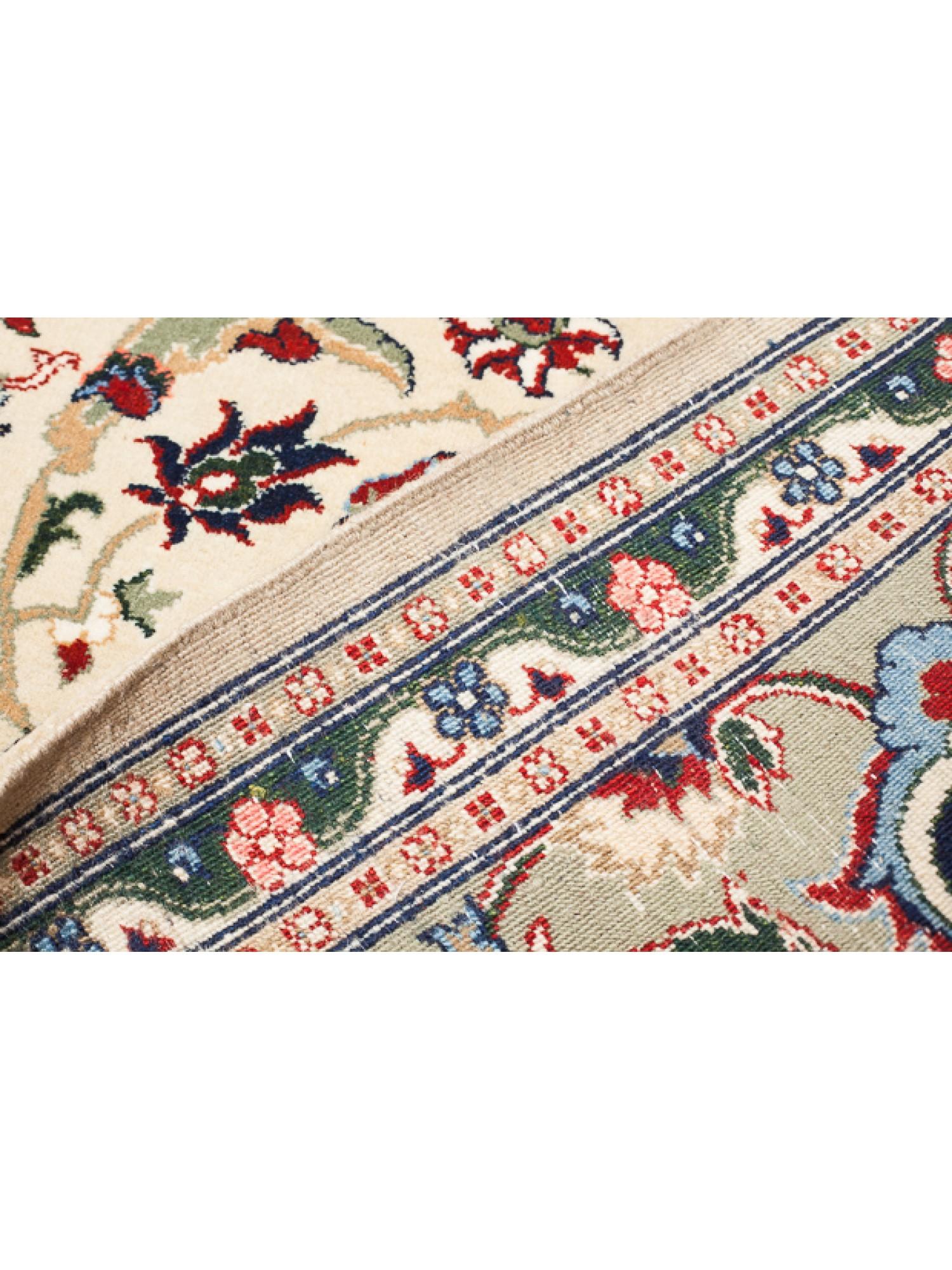 Hereke Wool & Cotton Carpet - Turkish Anatolian Rug - Beige & Khaki Green Colors For Sale 2