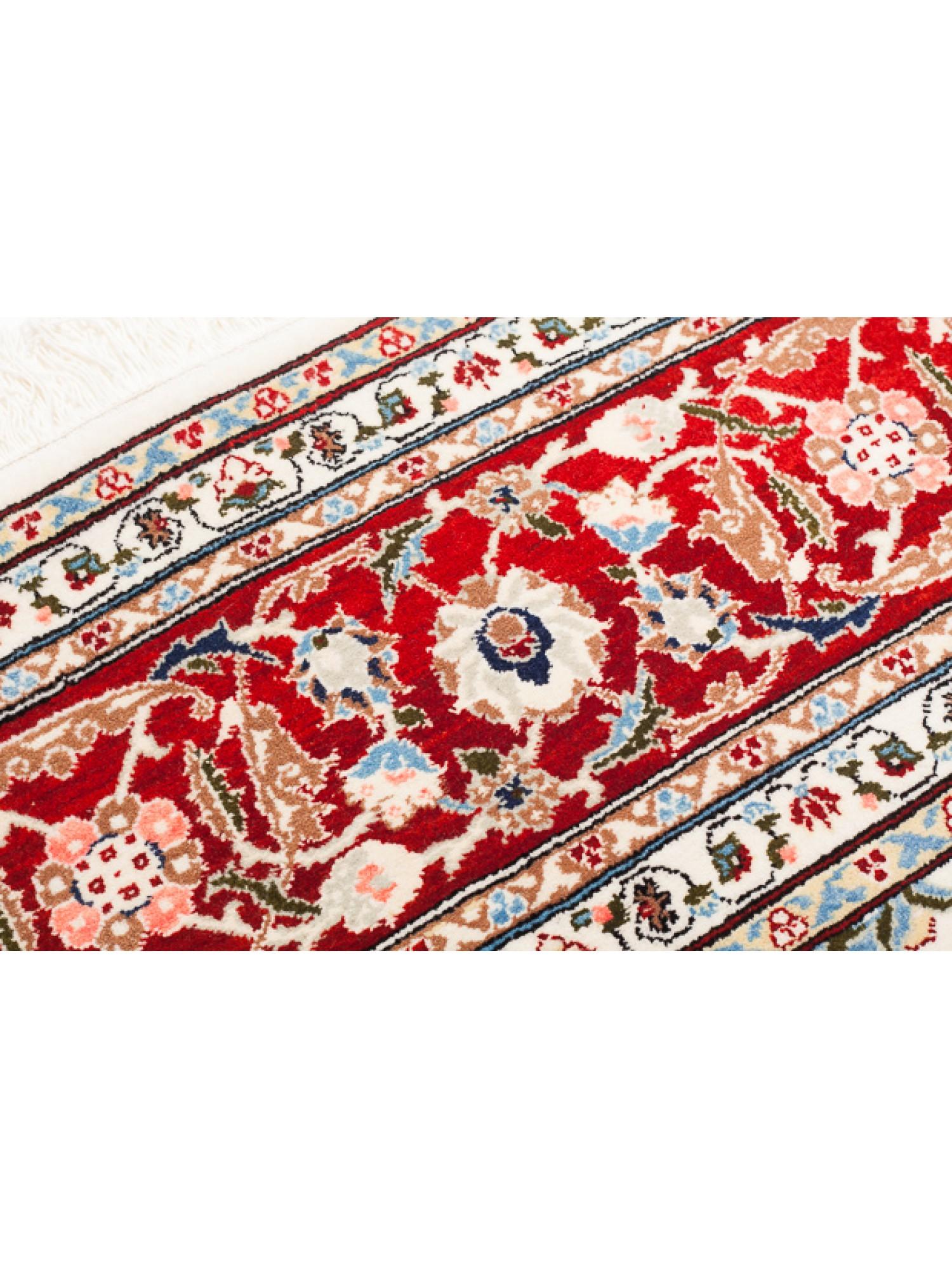 Oushak Hereke Wool & Cotton Carpet, Turkish Anatolian Rug, Flowers Lattice Design For Sale
