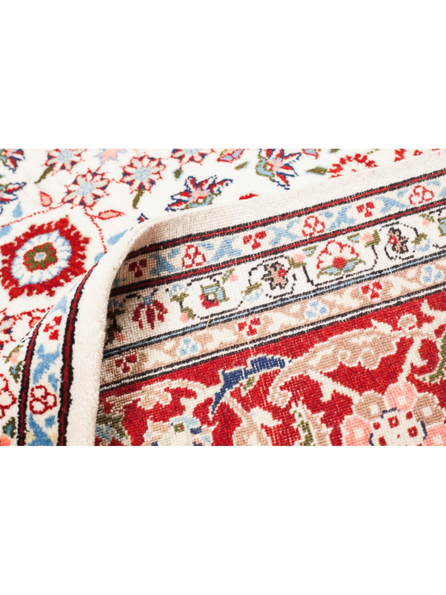 Hereke Wool & Cotton Carpet, Turkish Anatolian Rug, Flowers Lattice Design For Sale 2