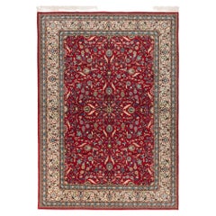 Tapis Hereke - Tapis turc d'Anatolie à fond rouge