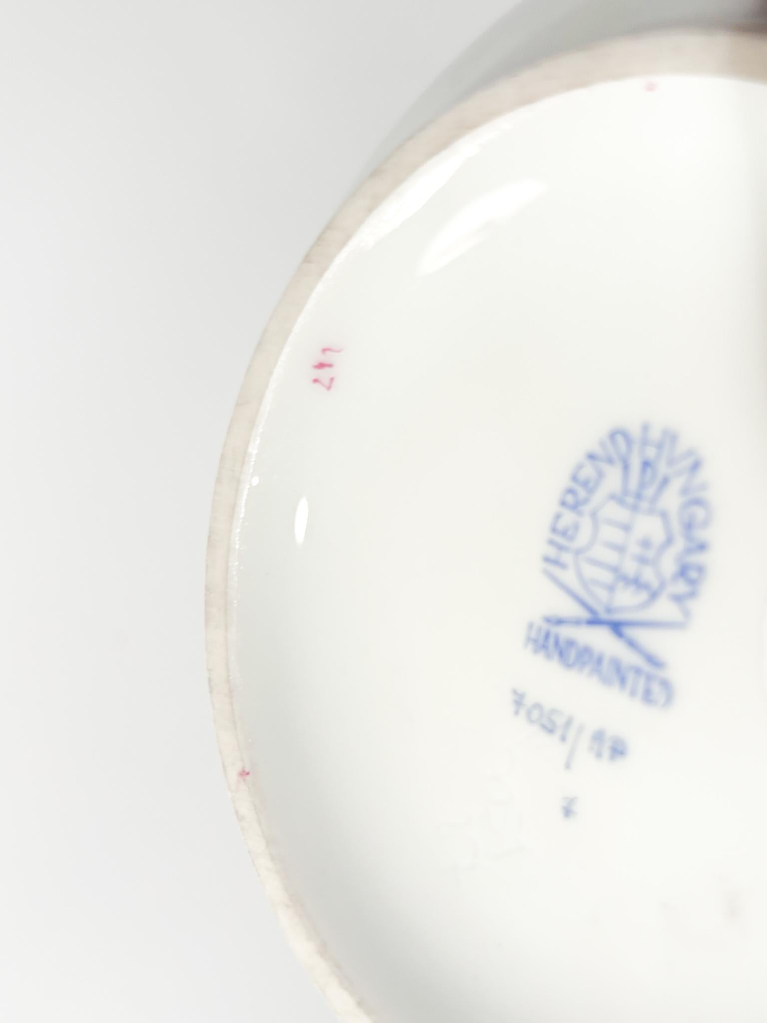 Metà XX secolo Vaso in porcellana rosa Herend Apponyi degli anni '50 in vendita