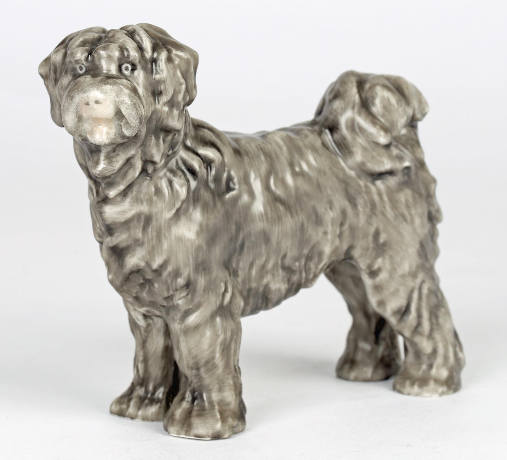 Herend Art Deco Porcelain Puli Sheepdog Figure by Gyula Maugsch 4