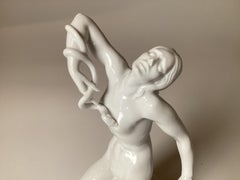 Herend Blanc de Chine Porcelain Figurine Death of Cleopatra