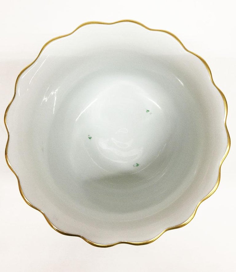 Herend "Chinese Bouquet Apponyi Green" Cachepot For Sale at 1stDibs