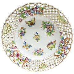 Assiette de décoration murale Herend "motif de la reine Victoria"