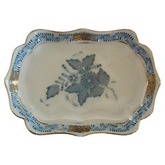Herend - Chinese Bouquet Blue - Vassoio portaspille dipinto a mano - Ungheria - CIRCA 1980