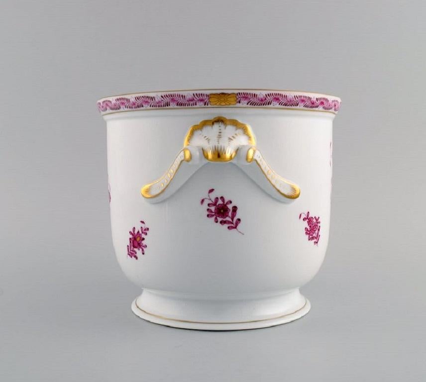 Hungarian Herend Chinese Bouquet Raspberry, Champagne Cooler and Small Bowl For Sale