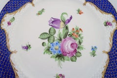 Herend Dinner Plate in Hand-Painted Porcelain, Dated 1941