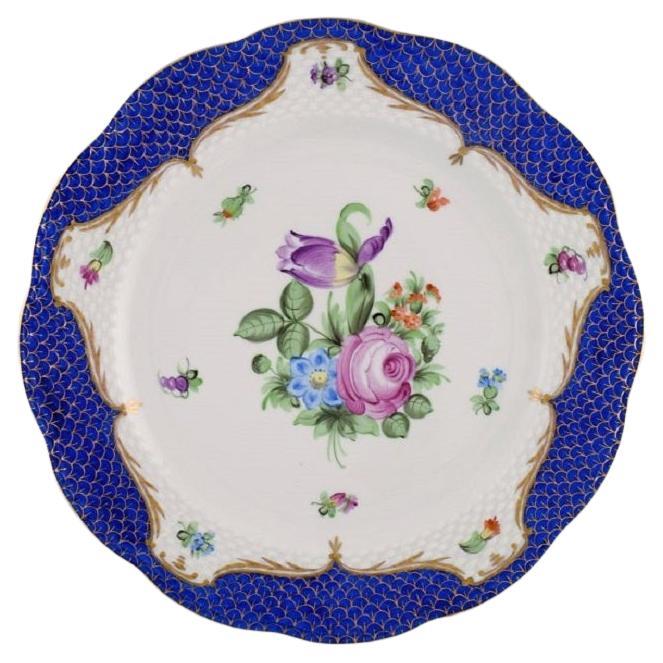 Herend Dinner Plate in Hand-Painted Porcelain, Dated 1941