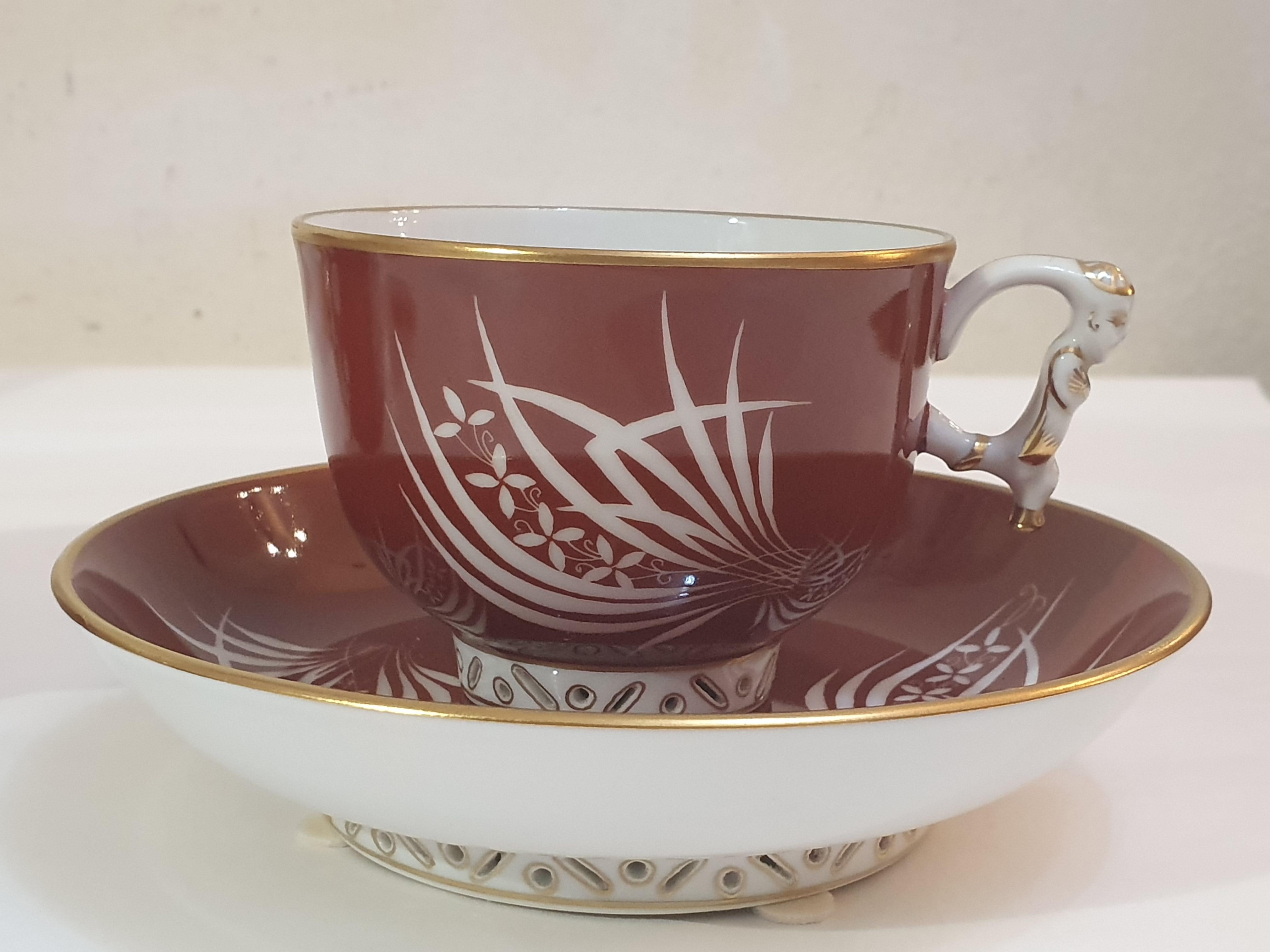modern teapot and cup set