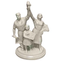Vintage Herend Figurine by István Lőrincz of Family No 5431