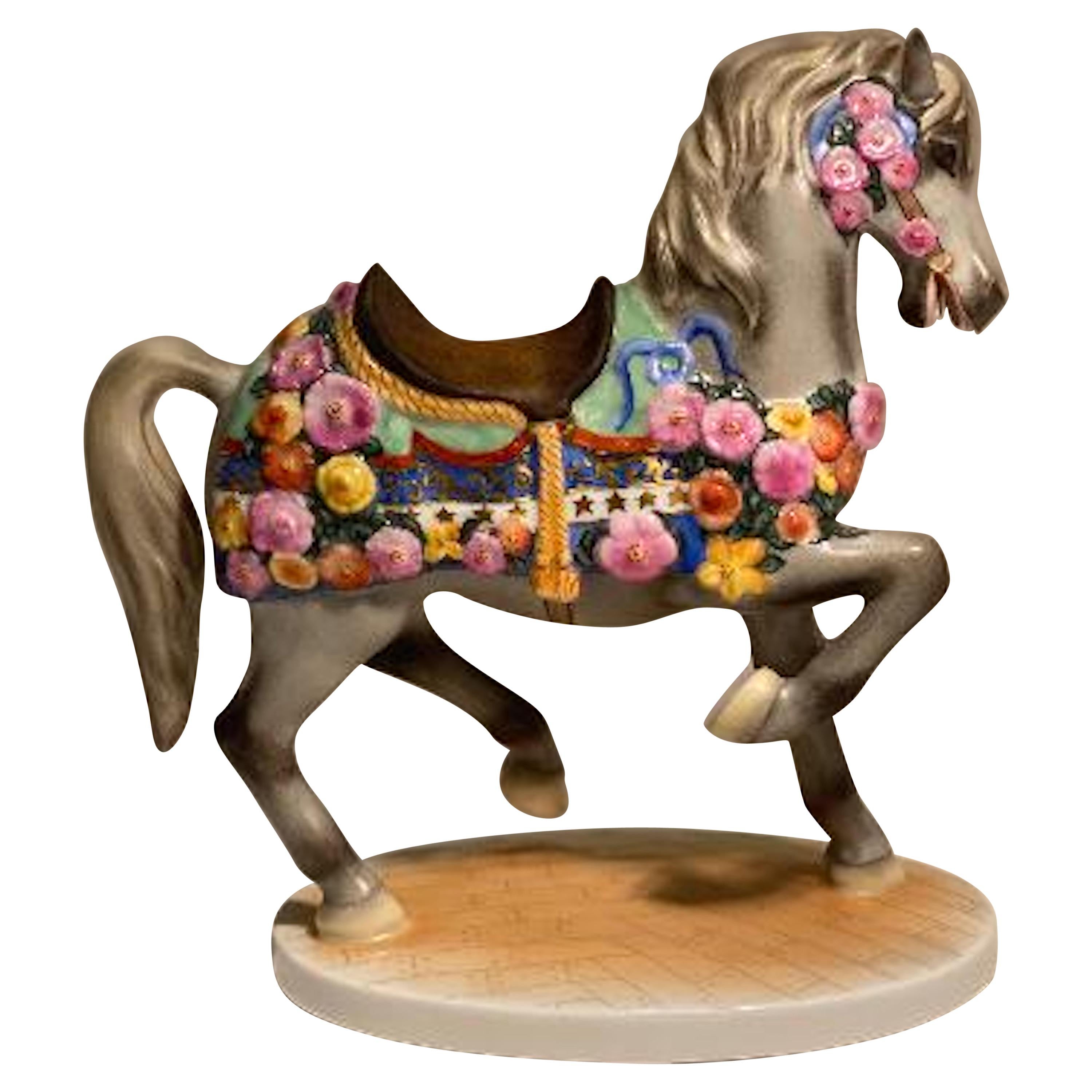 Herend Finest Quality Hand Painted Porcelain Carousel Horse Figurine
