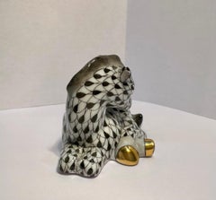 Herend Finest Quality Hand Painted Porcelain Foal Baby Horse Reclining Figurine