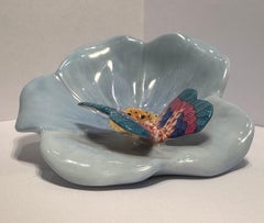 Herend Finest Quality Hand Painted Porcelain Queen Victoria Butterfly on Flower