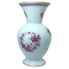 Herend Flower Vase Hand Painted Hungarian Porcelain, Modern