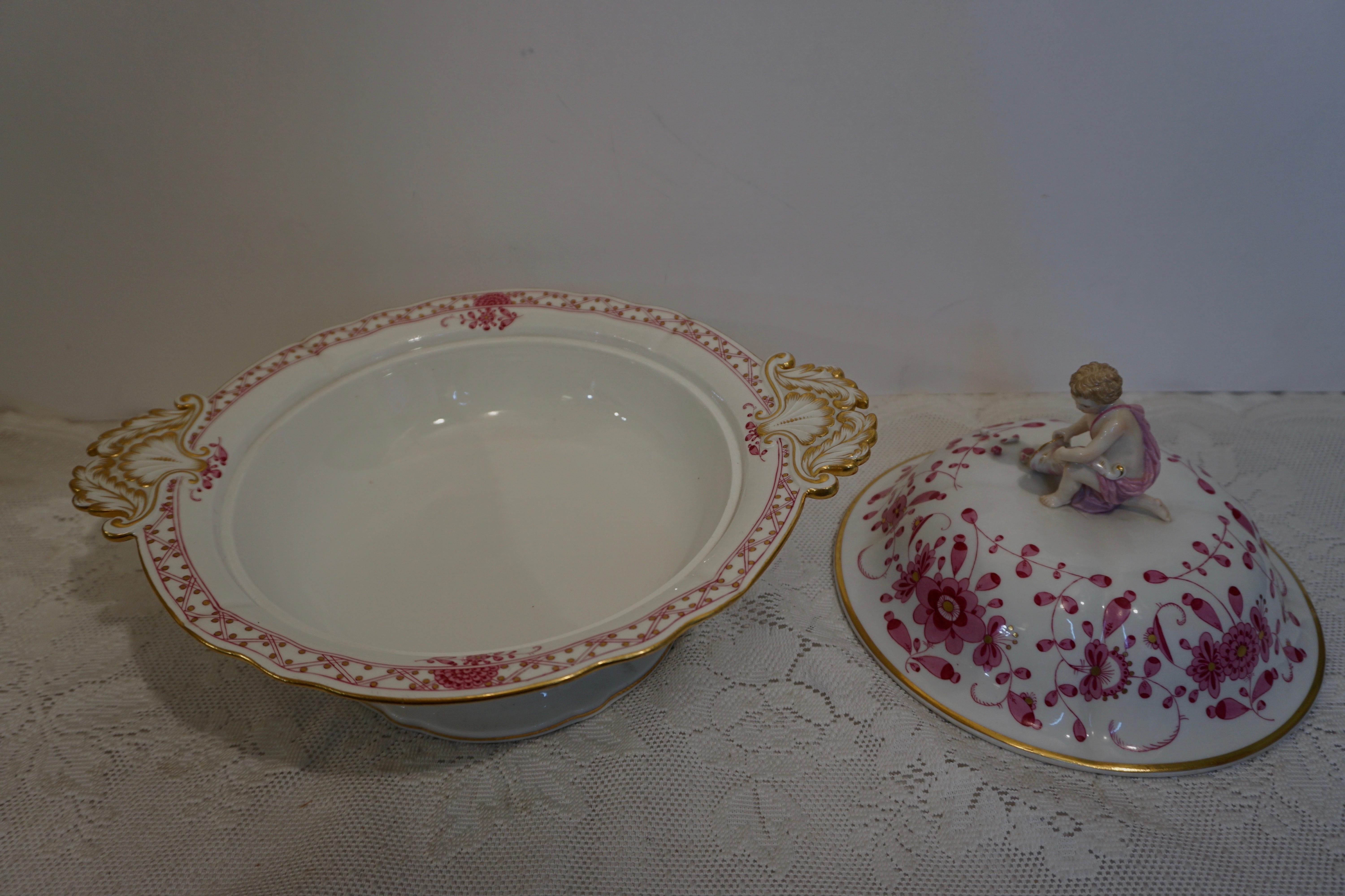 Herend Fortuna Blue and White Teapot Painted with Butterflies and Flowers 9