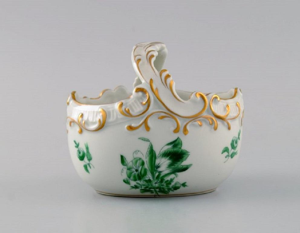 Herend Green Chinese Bouquet, Four Bowls in Hand-Painted Porcelain In Excellent Condition For Sale In Copenhagen, DK