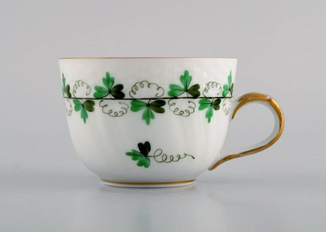 Herend Green Clover Coffee Service for Three People in Hand-Painted Porcelain 2