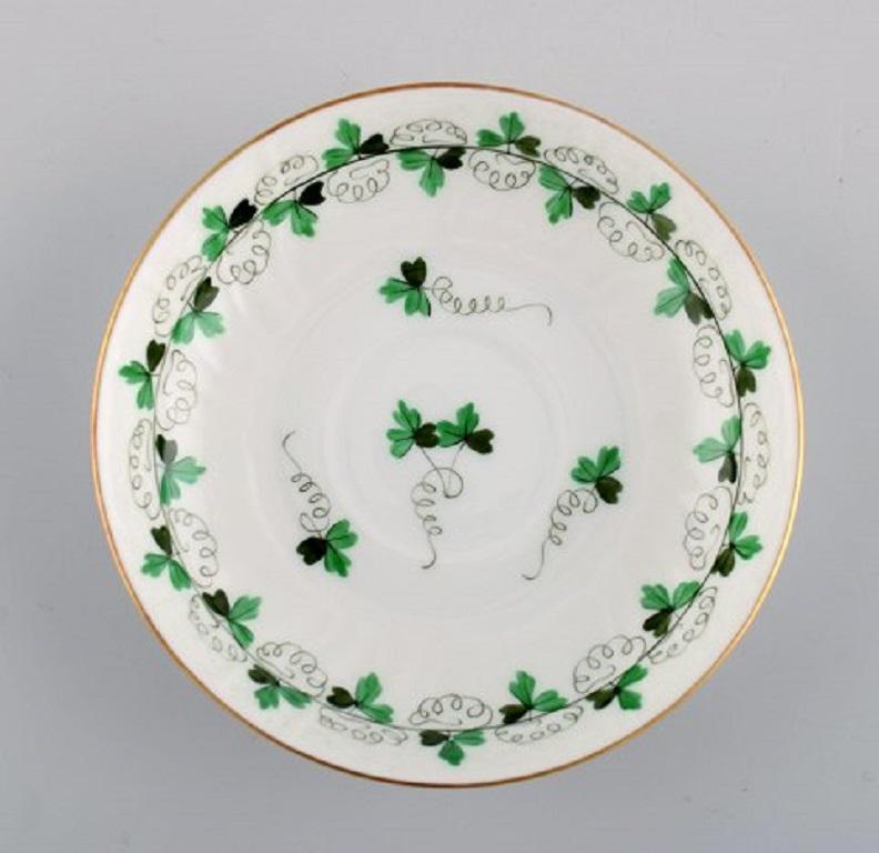 Herend Green Clover Coffee Service for Three People in Hand-Painted Porcelain 3