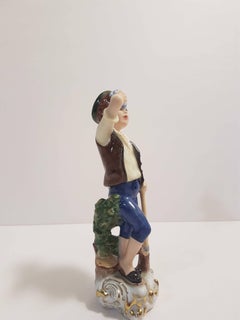 Herend Hand-Painted Hungarian Porcelain Figurine Representing a Woodcutter