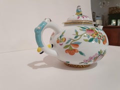 Herend Hand Painted Polycrome Porcelain Teapot, Hungary, Modern