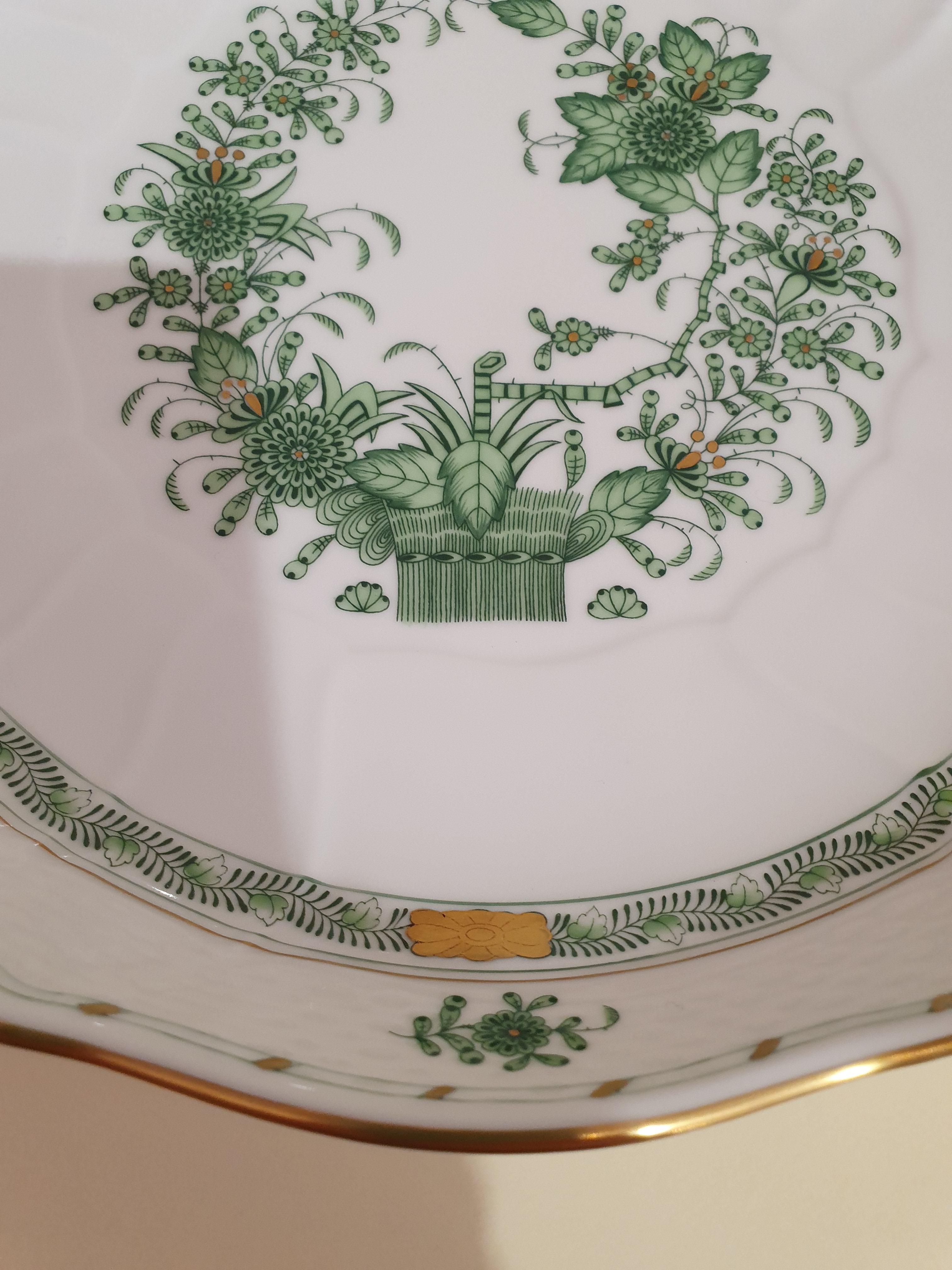 Rococo Herend Hand Painted Porcelain 