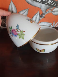 Herend Hand Painted Porcelain Set of Three Egg Boxes, Hungary, 2021, New