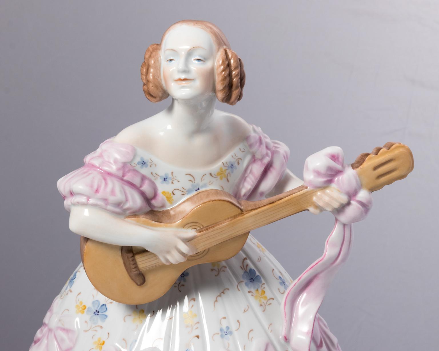 Hand-Painted Herend Huge Figure 