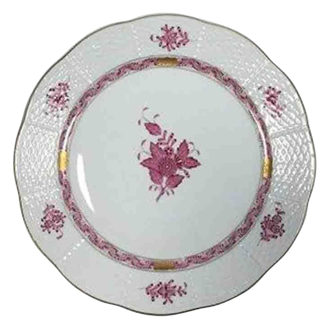 Herend Hungary Apponyi Purple Dinner Plate No 524 For Sale