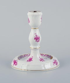 Herend, Ungheria, Bouquet cinese di lamponi, portacandele.