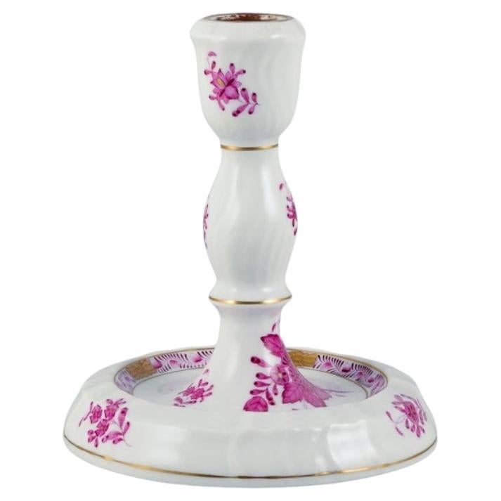 Herend, Hungary, Chinese Bouquet Raspberry, candle holder. 