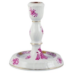 Vintage Herend, Hungary, Chinese Bouquet Raspberry, candle holder. 