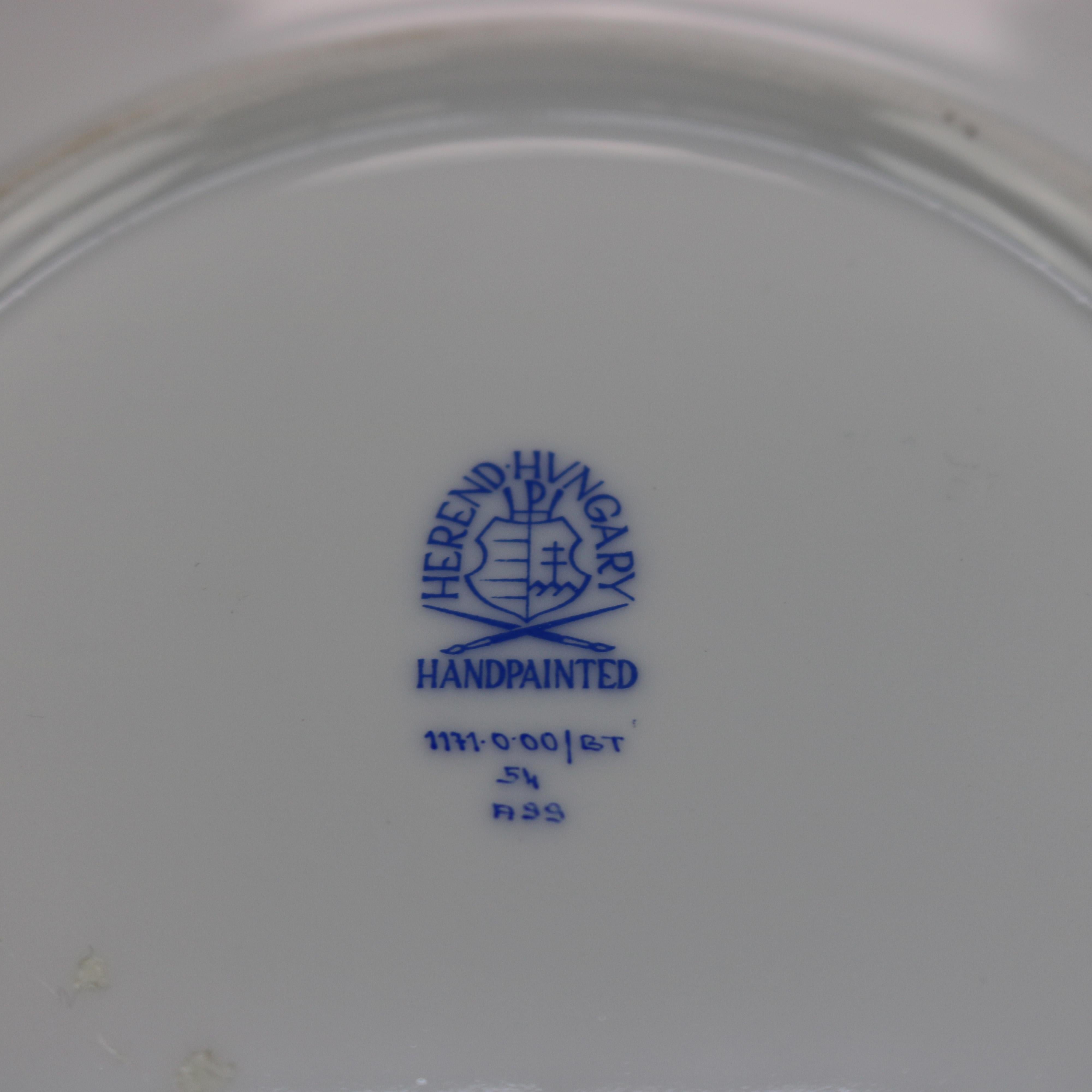 Herend Hungary Hand Painted Porcelain & Gilt Tureen & Liner 20th C 6