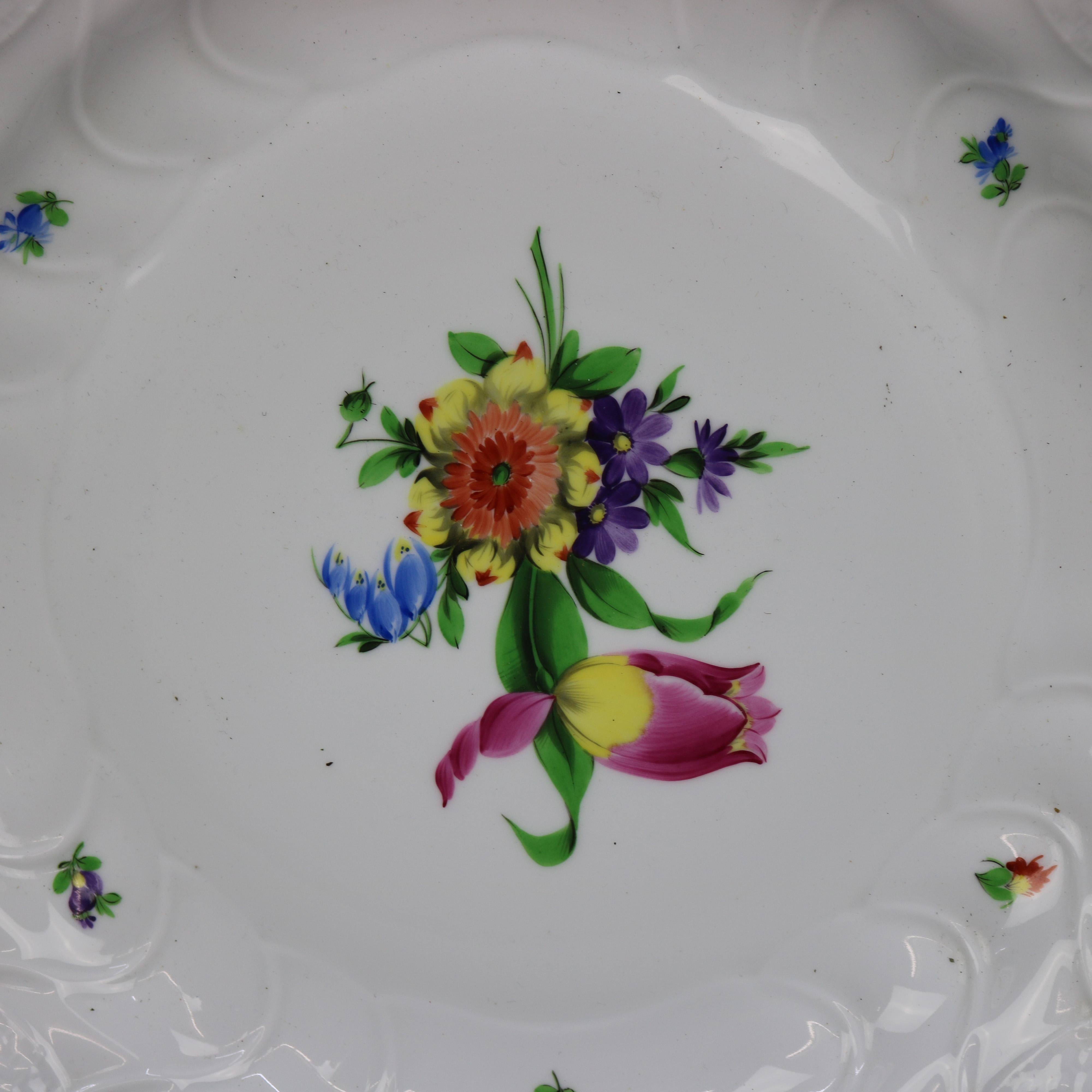 Hungarian Herend Hungary Hand Painted Porcelain & Gilt Tureen & Liner 20th C