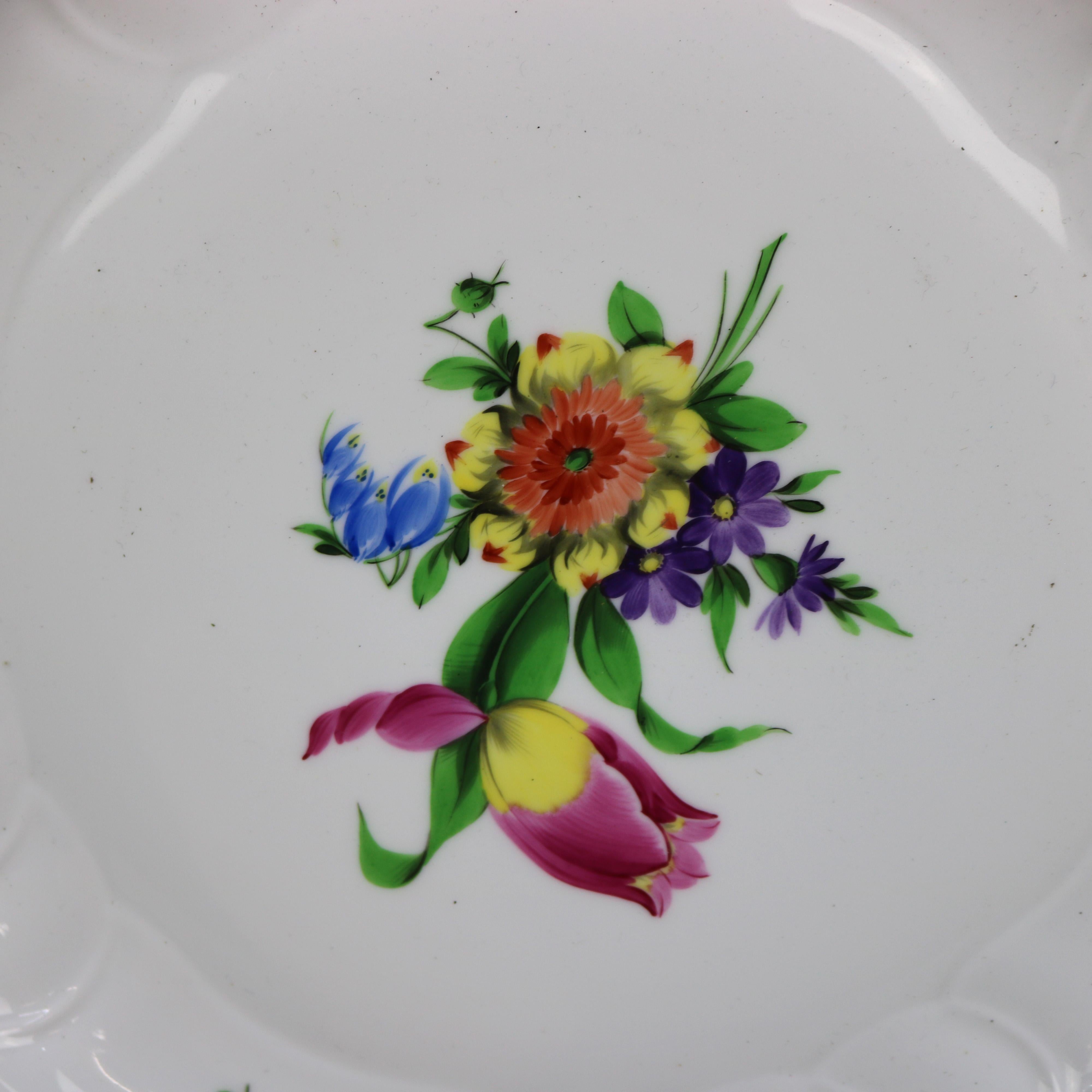 Fired Herend Hungary Hand Painted Porcelain & Gilt Tureen & Liner 20th C