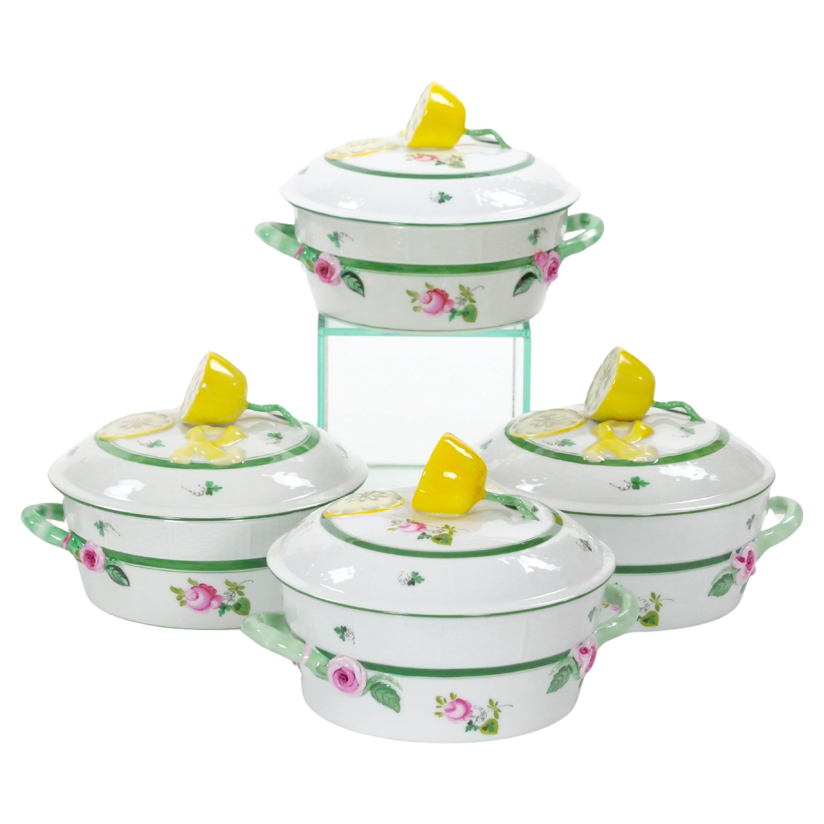 Herend Hungría Vajilla de porcelana pintada a mano Sopera cubierta