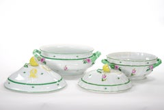 Herend Hungary Hand Painted Porcelain Tableware Large Covered Tureen