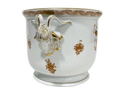 Herend Hungary Porcelain Apponyi Brown Ram Head Cachepot