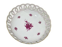 Herend Hungary porcelain "Apponyi Pink" Bowl, 1980s
