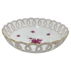 Cuenco "Apponyi Rosa" de porcelana de Herend Hungría, años 80