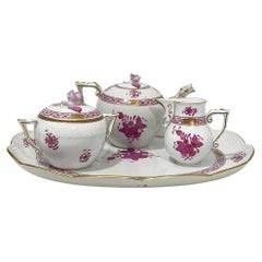 Herend Hungary Porcelain "Apponyi Pink" Tea set