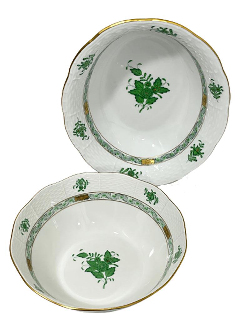 Bol et plat ovale en porcelaine Herend Hungary 
